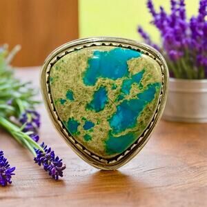 Sea Sediment Sterling Silver Boho Ring Size 5-10 adjustable